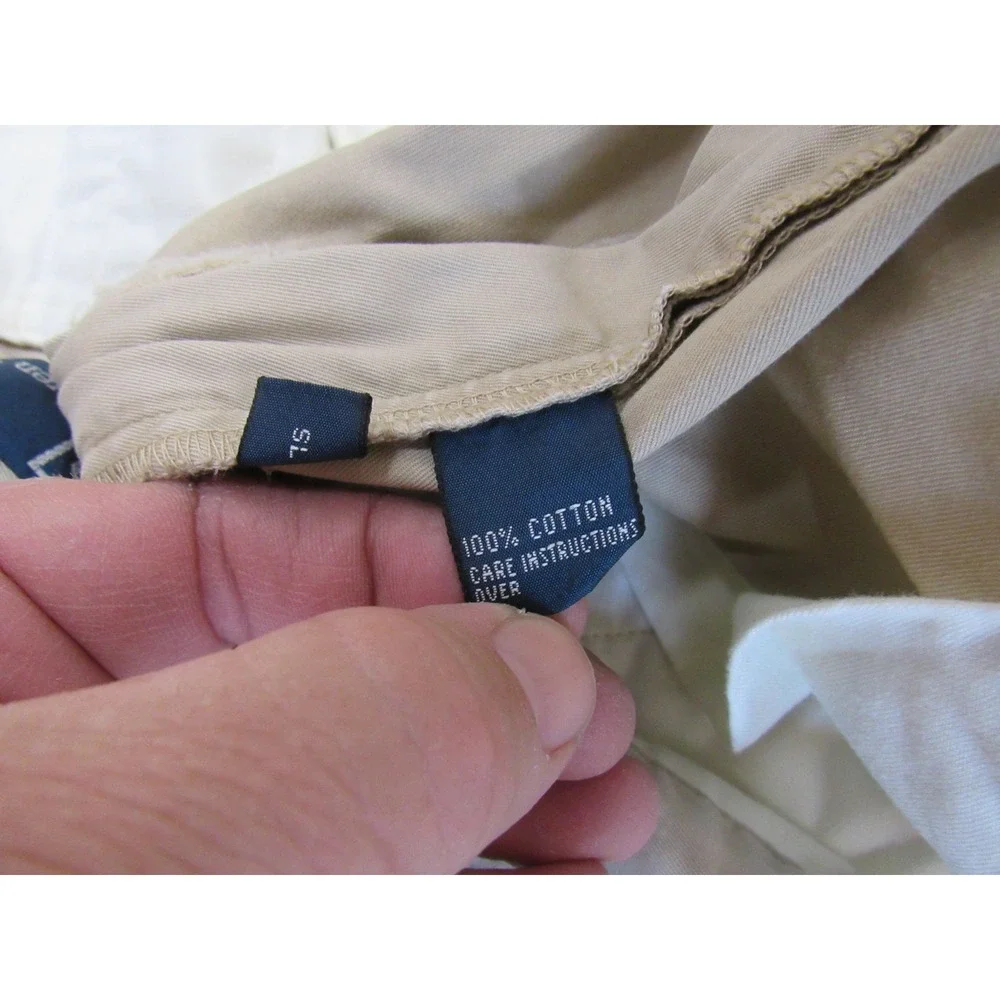 Polo Ralph Lauren Tyler Short Mens‎ 36 Khaki Tan Pleated Cotton Chino Shorts